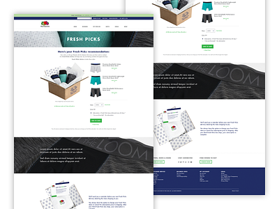 Fruit of The Loom: Fresh Picks Product Detail Page design ui ux web web design
