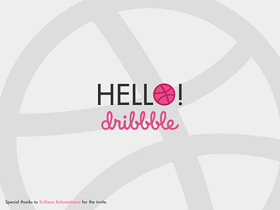 Hello Dribble branding icon logo typography ui