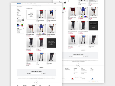 Russell Athletic: Product Listing Page - Desktop