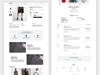 Russell Athletic: Product Detail Page - Desktop branding design ui ux web web design web site