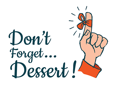 Don't Forget Dessert Logo branding design illustration logo