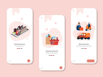 Onboarding screen for grocery mobile app design grocery mobile app onboarding screen ui