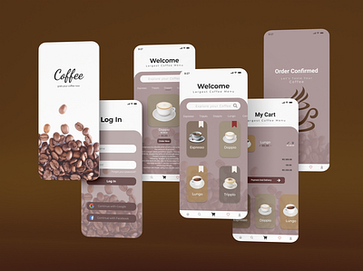 Online Coffee Menu UI Design app design illustration ios mobileui onlinemenu ui ux webapp