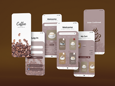 Online Coffee Menu UI Design app design illustration ios mobileui onlinemenu ui ux webapp