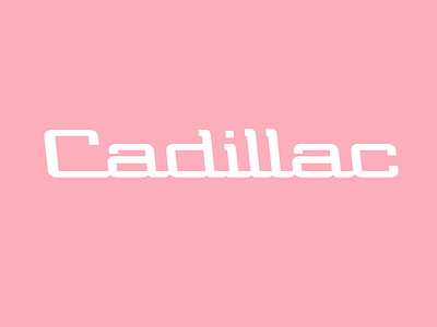 Cadillac car car lettering illustrator lettering type type design typeface typography