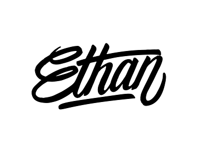 Ethan brush brush pen illustrator letter tombow type typography