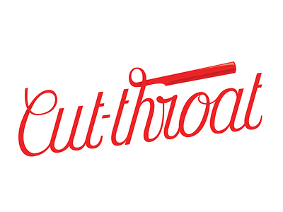 Cut-throat design illustration illustrator type typography vector
