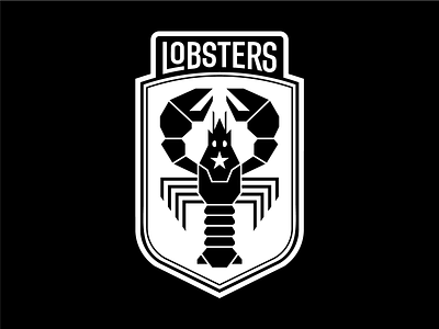 Bondi Lobsters | Squash Team Logo branding cartoon character design illustration lobster logo type typography vector
