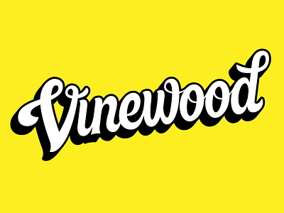 Vinewood Type design font lettering script type typography vector