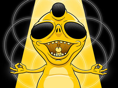 DMT Alien alien character design illustration vector