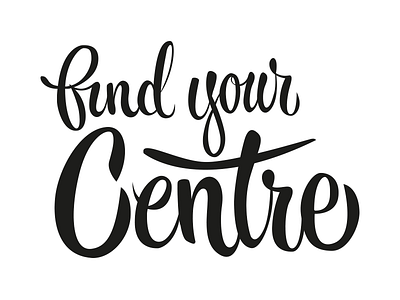 Centre lettering type typography vector