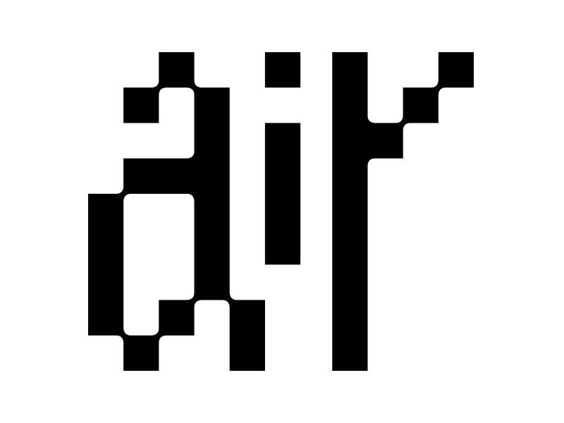 air lettering pixel type typography vector