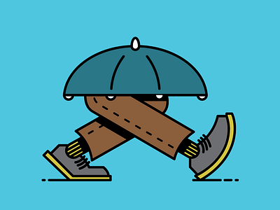 Umbrella Vision character design illustration rain umbrella vector