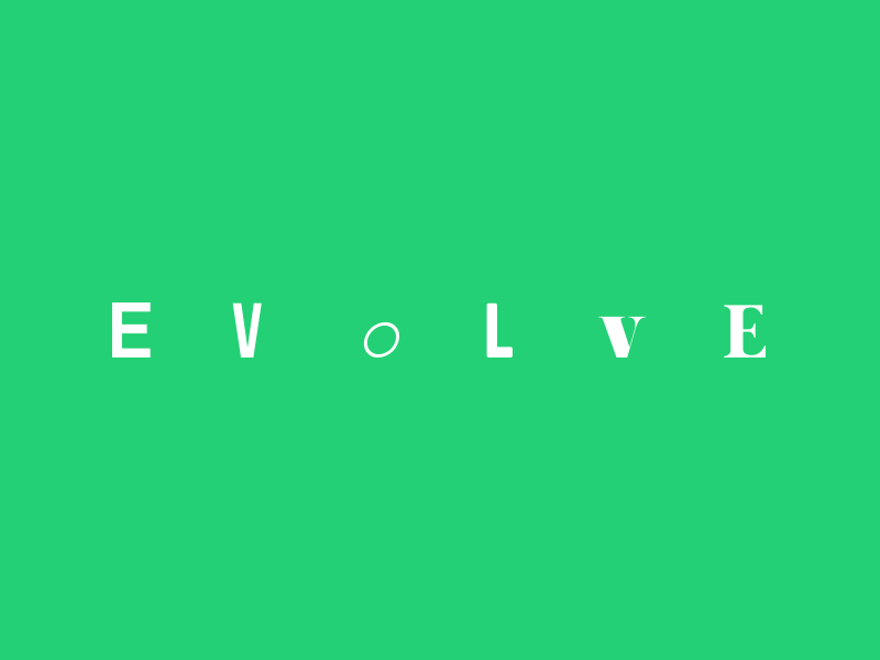 Evolve Branding branding logo type typography