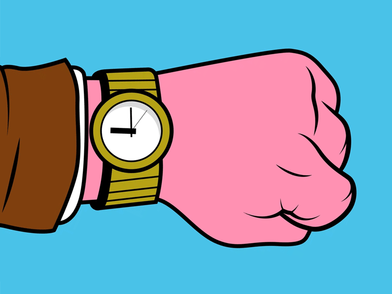 Work animation bold illustration simple time