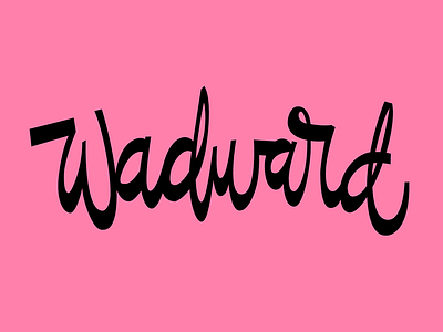 Wadward branding comic lettering logo type typography