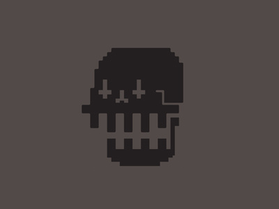 Skull illustration pixel skull