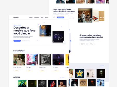 pandora design figma ui uiux ux webdesign