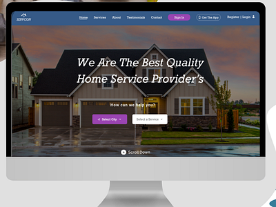 Home Service Application- Website app design interactiondesign logo study typography ui website