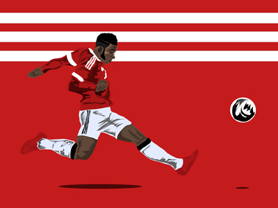 Memphis Depay 7 drawing football illustration manchester united red vector art