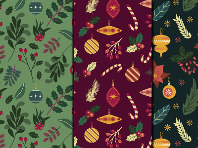 christmas-pattern-collection-flat-design year pattern