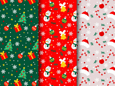 collection-christmas-pattern-flat-design year pattern