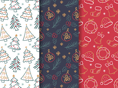 hand-drawn-christmas-pattern-collection