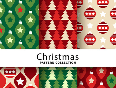 lovely-christmas-pattern-collection-with-flat-design year pattern