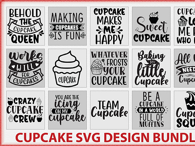 Cupcake SVG Designs Bundle animation branding christmas flat flowers pattern christmas patterns collection cupcake svg designs bundle design illustration logo year pattern