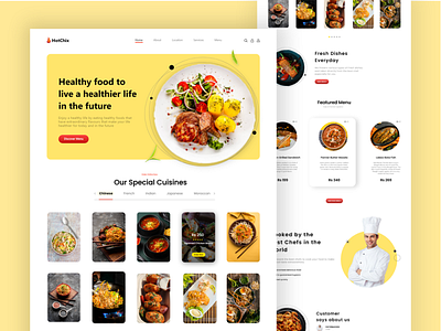 HotChix - Multi Cuisine Restaurant food food delivery food home page food industry food landing page food restaurant food website multi cuisine restaurant page restaurant restaurant home page