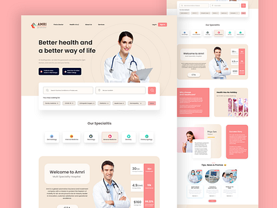 Amri - Hospital Landing page