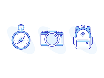 Small travel icons set