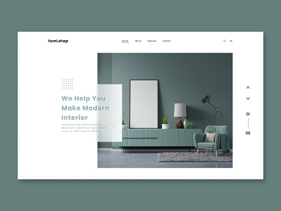 FurniShop design development furniture home page landing page logo minimal ui webdesign