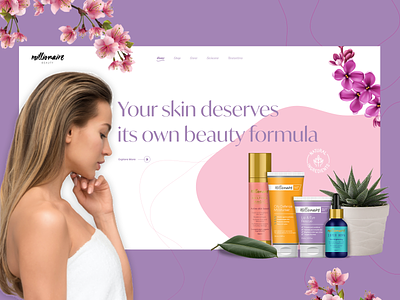 Millionaire Beauty banner page beauty beauty app beauty products beauty website cosmetic cosmetic products dashboard design development home page kylie landing page millionarie products ui website development