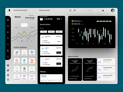 Stock Market Dashboard app bitcoin branding crypto cryptocurrency dashboard dashboard ui design development home page illustration landing page logo stock market website stockmarket ui ux