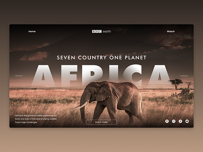 BBC earth - Banner Page Redesign animals banner page bbc bbc earth branding design development forest home page jungle landing page planet earth ui web design