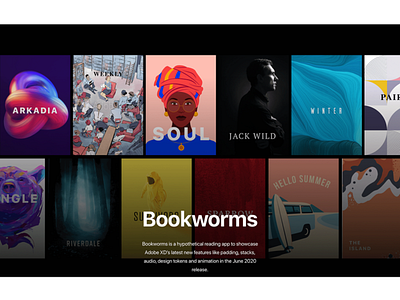 Bookworms adobexd books interaction design uiux