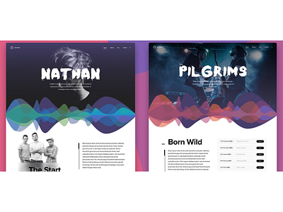 Pilgrims - The Band adobe xd bands moible music prototyping web