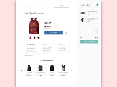 Add to shopping cart page app ecommerce fashion minimal product shop store ui ux web website white