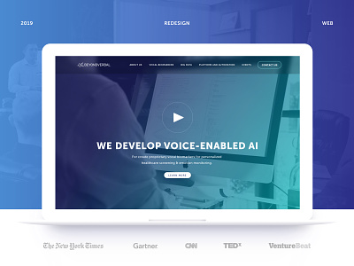 Web redesign for Voice-enabled AI startup ai clean color landing landing page ui ux web web design website