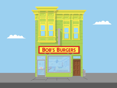 Burger Shop 2.0 building burger funky illustration illustrator shop
