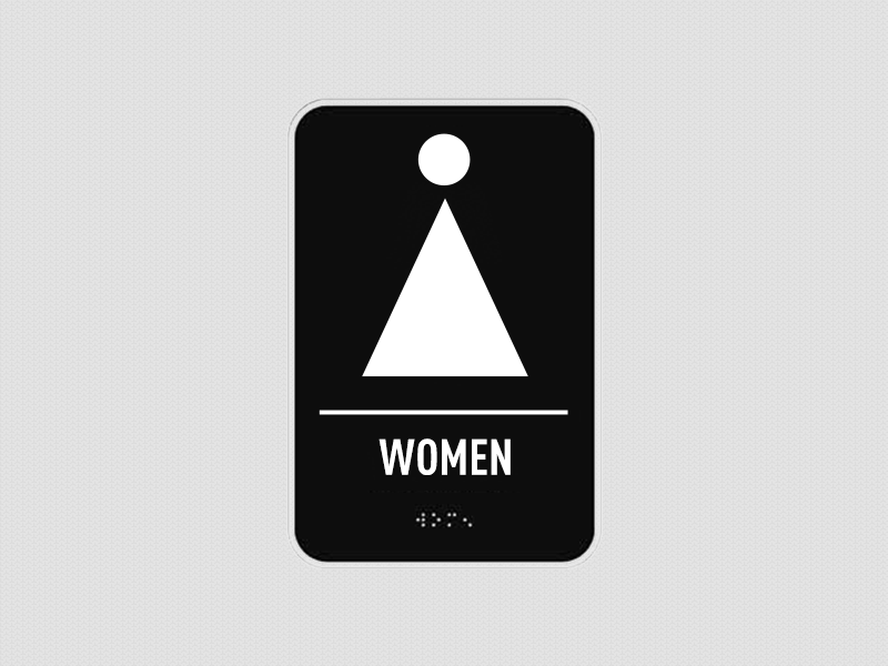 Signs For Fun bathroom elevator icon men sign vector women