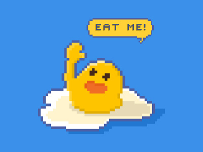 Pixel Dailies #Eggmoji eat egg eggmoji me pixel pixel art
