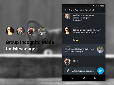 Daily UI - 013 - Direct Messaging android dailyui group material design message ui013
