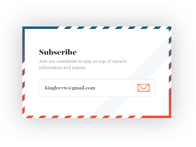 Daily UI - 026 - Subscribe dailyui email module newsletter subscribe