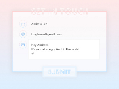 Daily UI - 028 - Contact Us contact dailyui form illegible soft