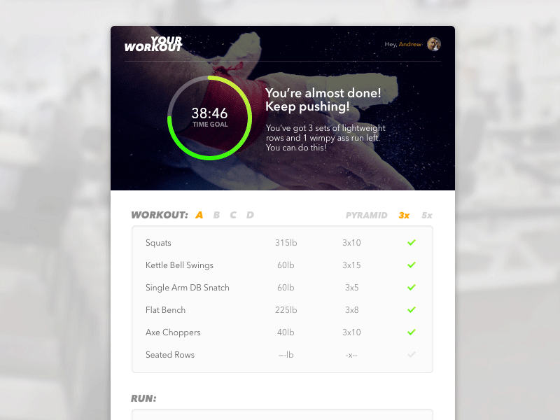 Daily UI - 041 - Workout Tracker