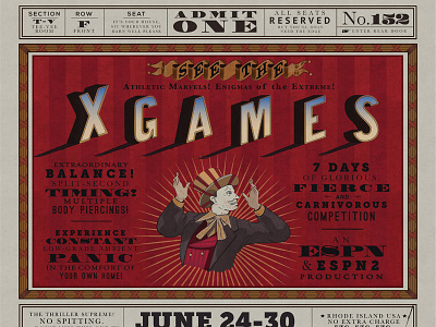 Let the Games Begin design illustration poster print type typography xgames