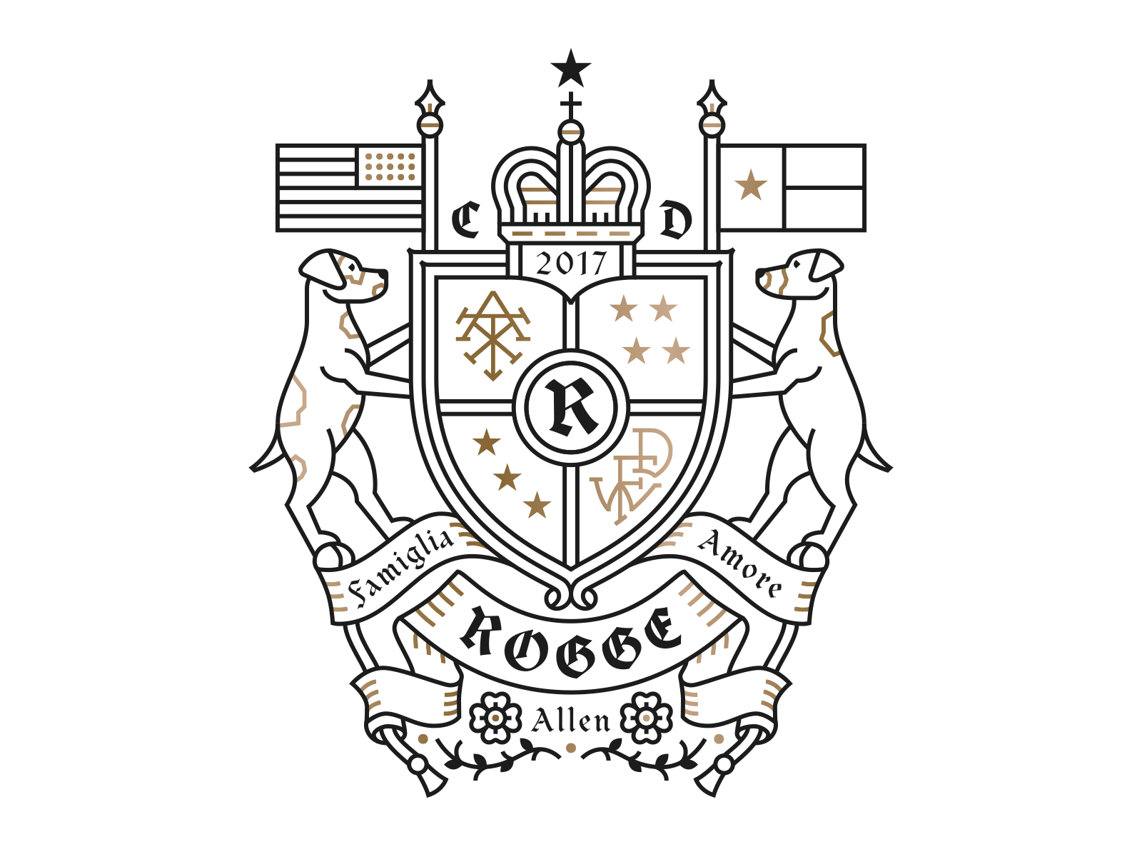 Rogge Family Crest by Chris Rogge on Dribbble