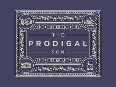 The Prodigal Son illustration monoline poster